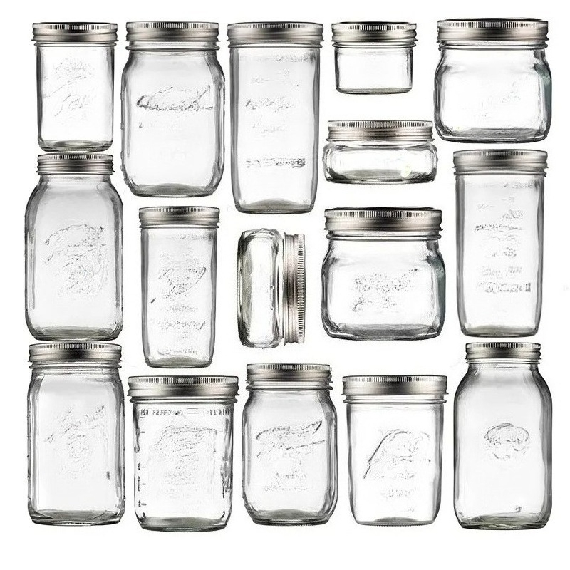 Meal Prep Jar Salad - 1 bocal Mason avec couvercle, bocaux