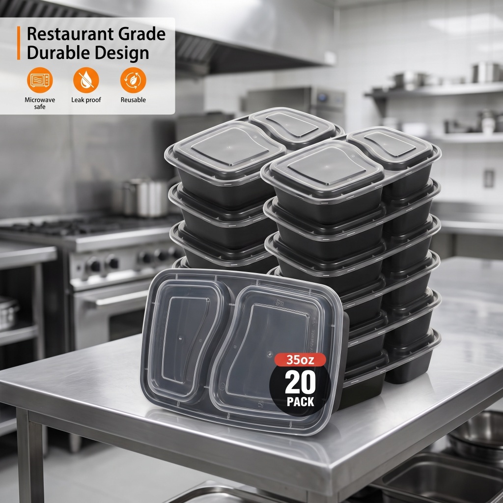 Meal Prep Day - Lot de 20 boîtes repas empilables