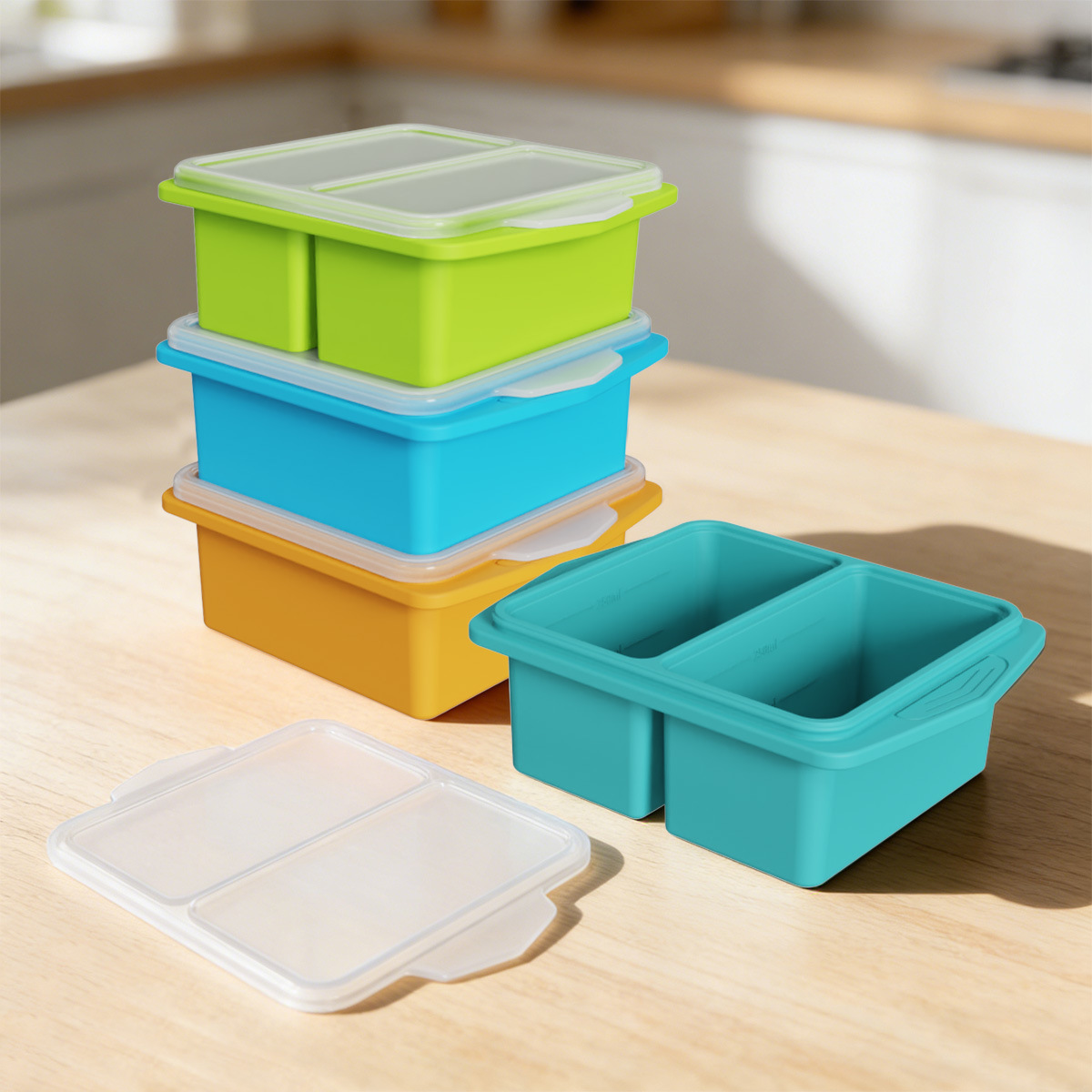Meal Prep Frozen - Barquettes de congélation en silicone avec