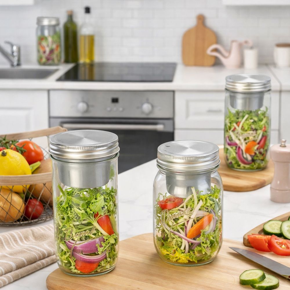 Meal Prep Jar Salad - Bocaux en verre pour salade de