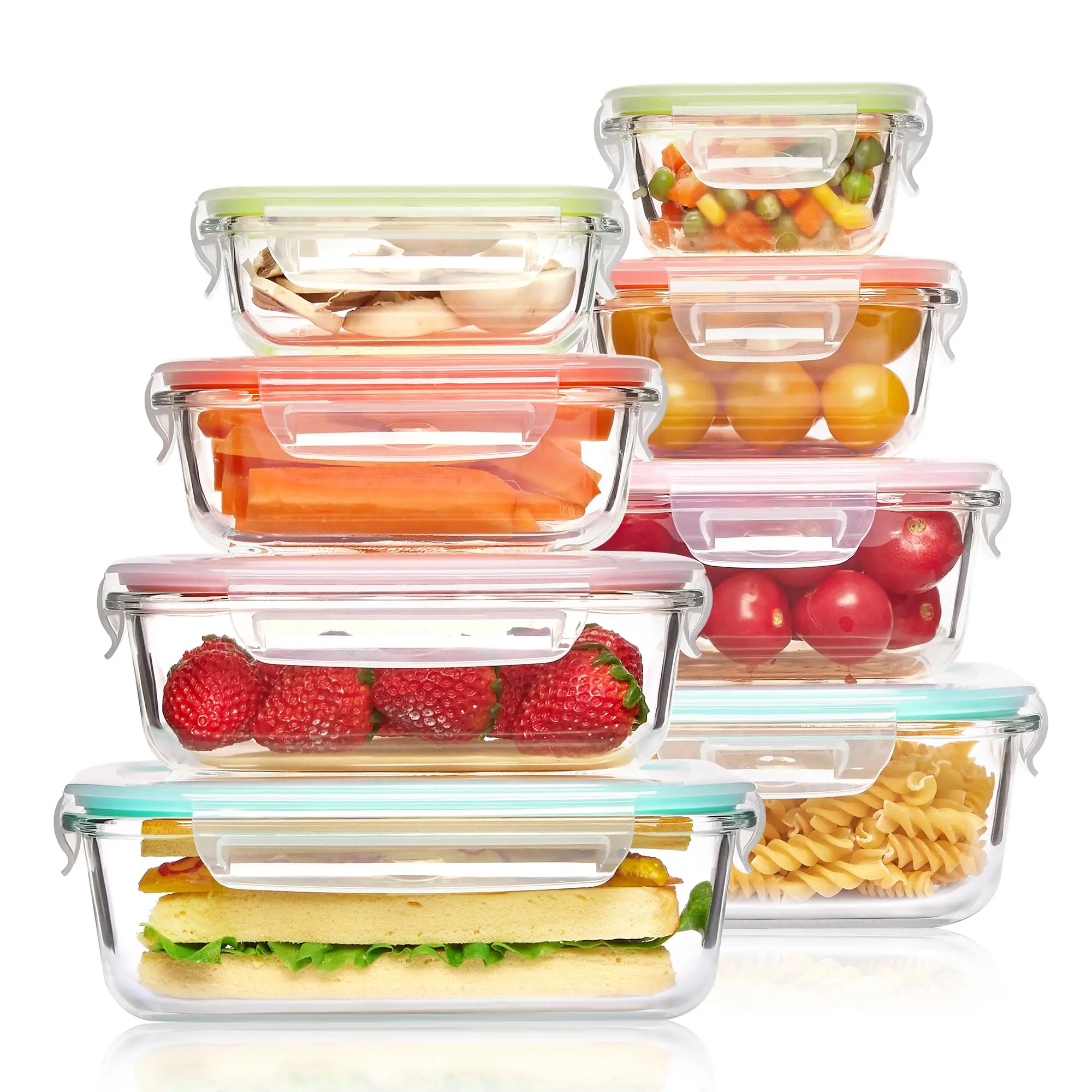 Meal Prep Glass - Boîte à déjeuner en verre, conteneurs