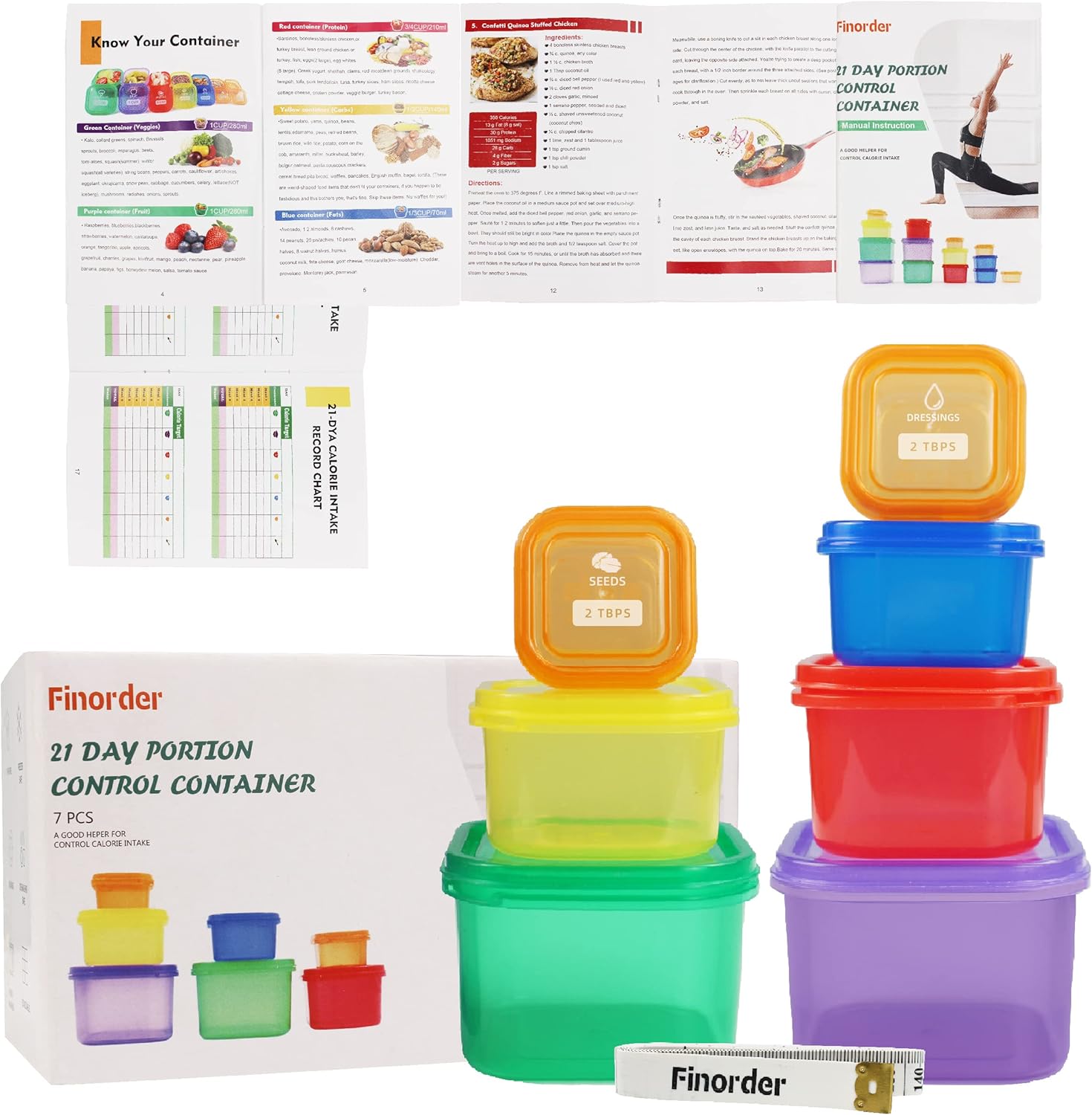 Meal Prep Day - Kit de conteneurs de contrôle de
