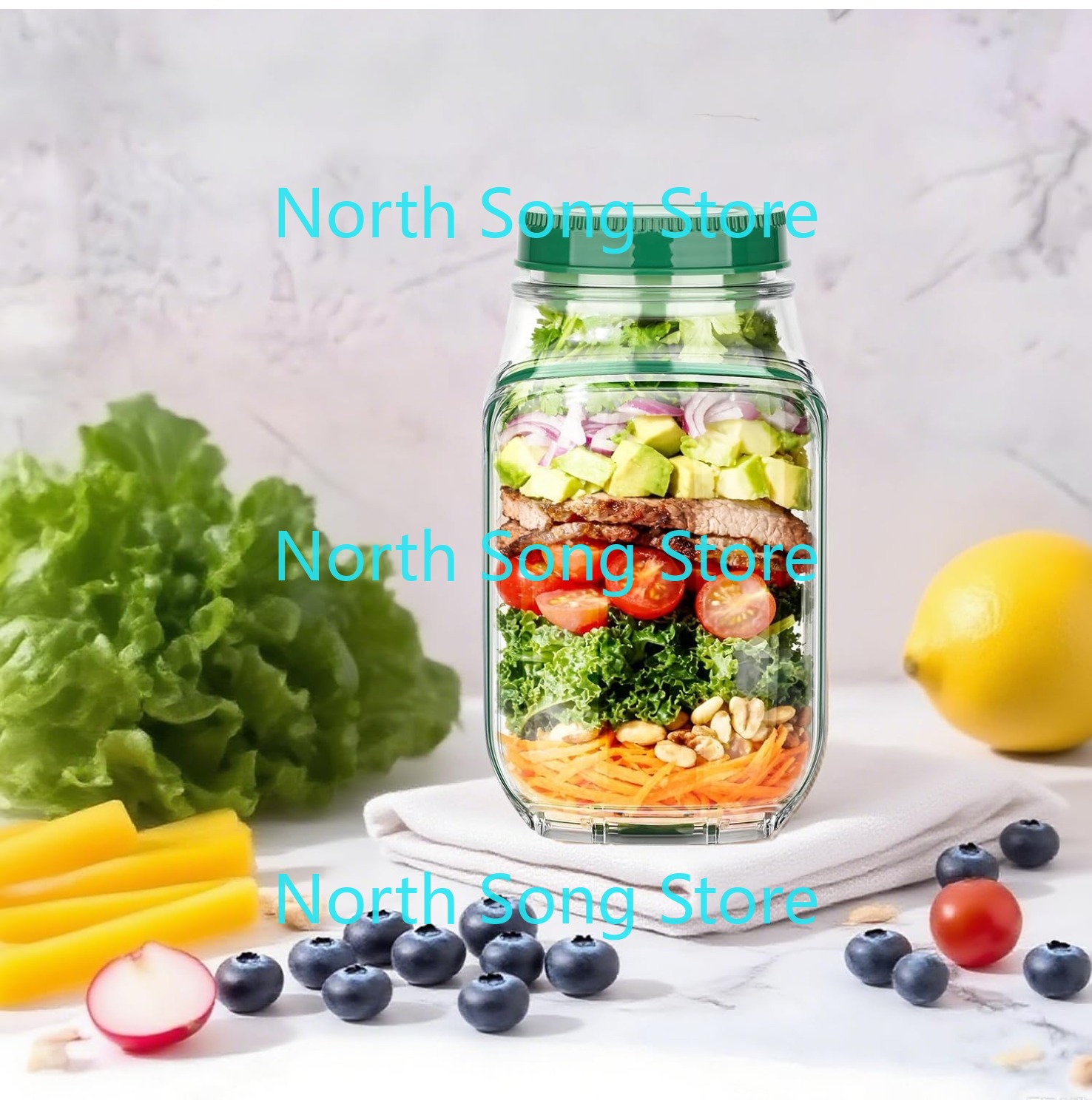 Nouveau pot à salade Mason 202 - Meal Prep Jar Salad avis et prix