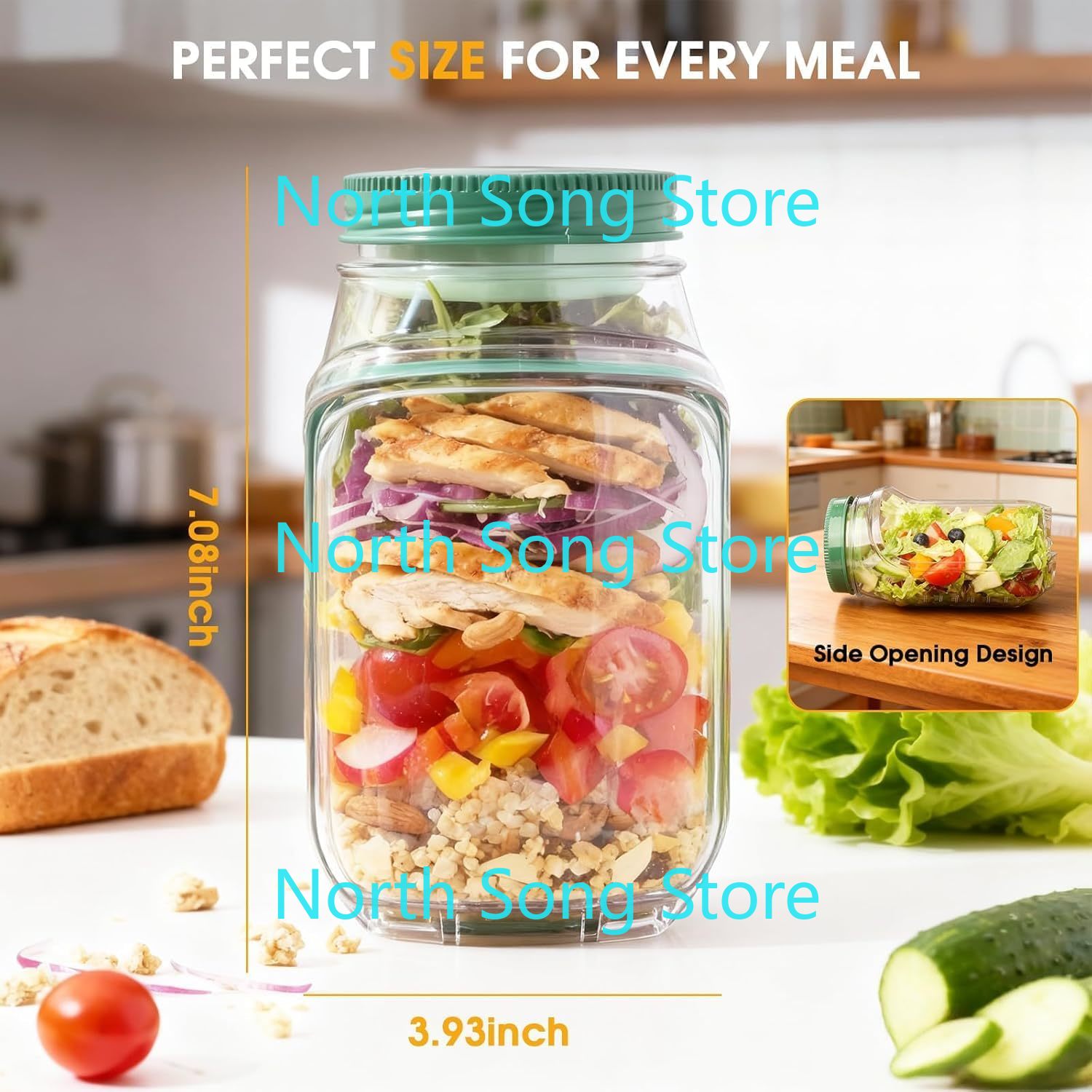 Nouveau pot à salade Mason 202 - Meal Prep Jar Salad avis et prix
