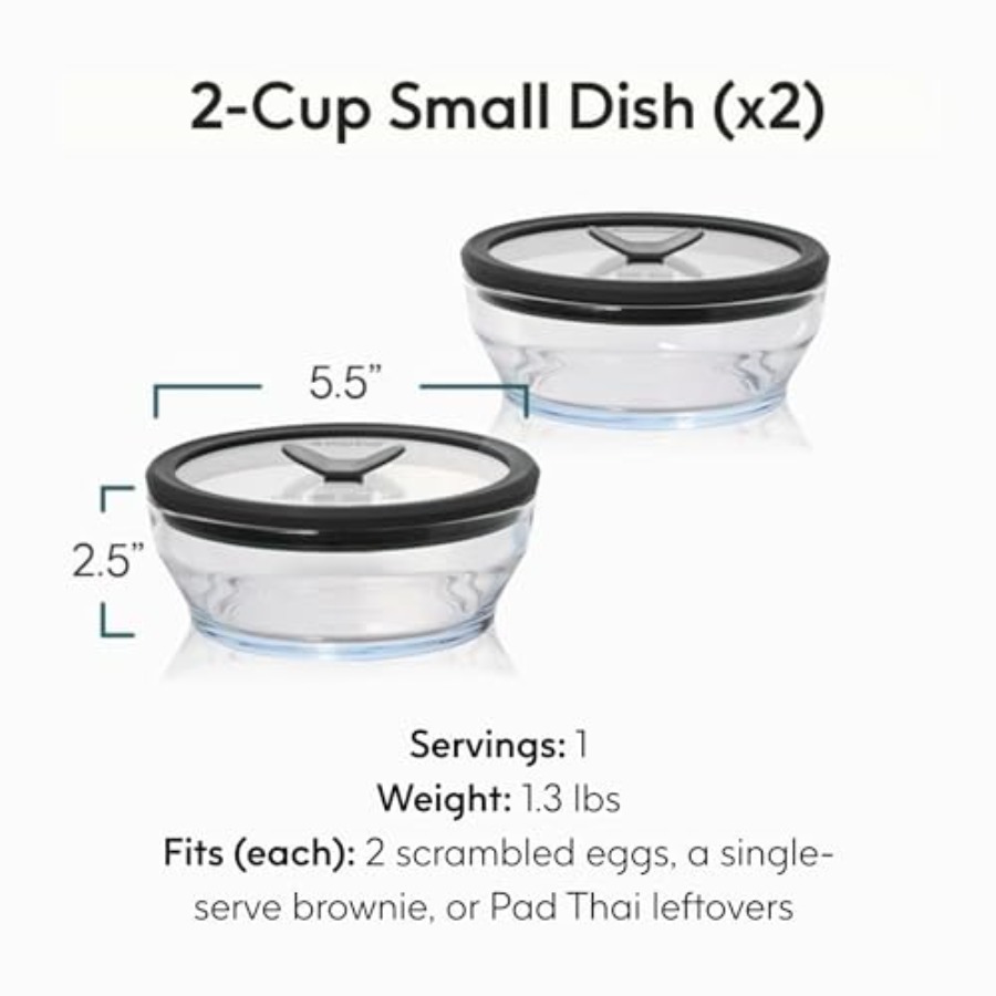 Lot de 2 récipients de conserv - Meal Prep Glass avis et prix