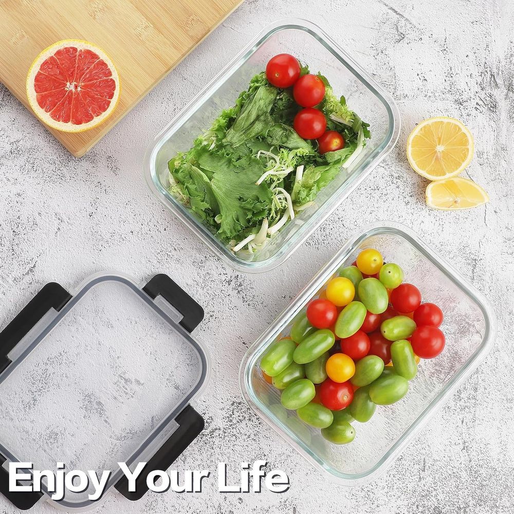 Ensemble de 4 récipients de co - Meal Prep Glass avis et prix