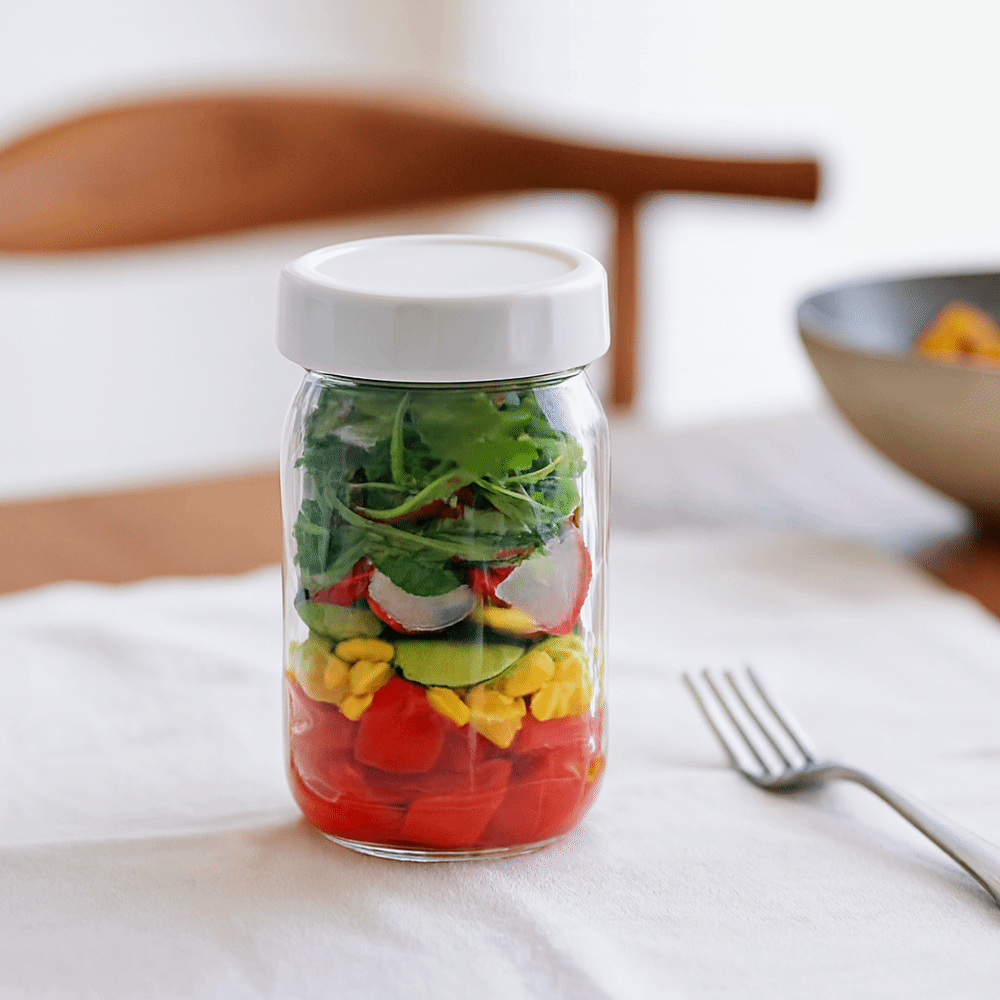 Lot de 4 bocaux à salade en ve - Meal Prep Jar Salad avis et prix
