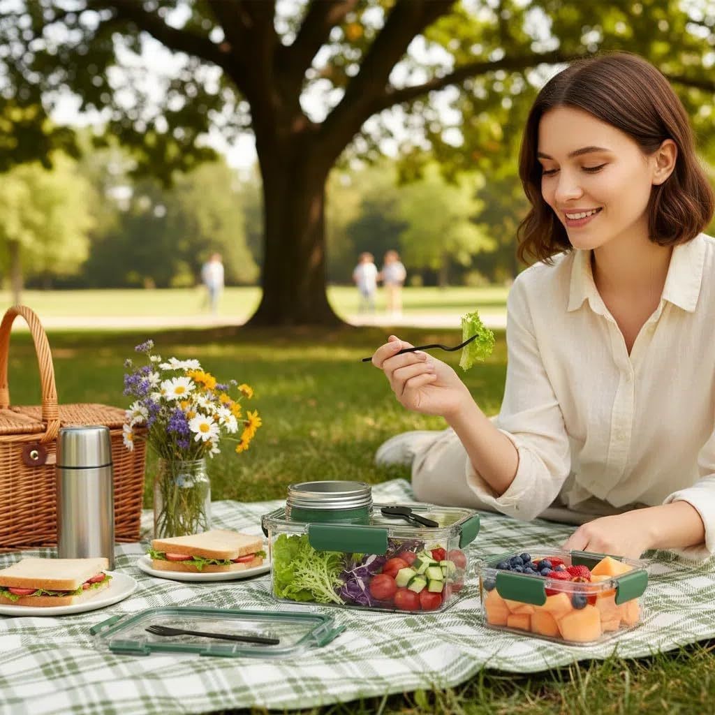 Pot à dosettes solaire, conten - Meal Prep Jar Salad avis et prix