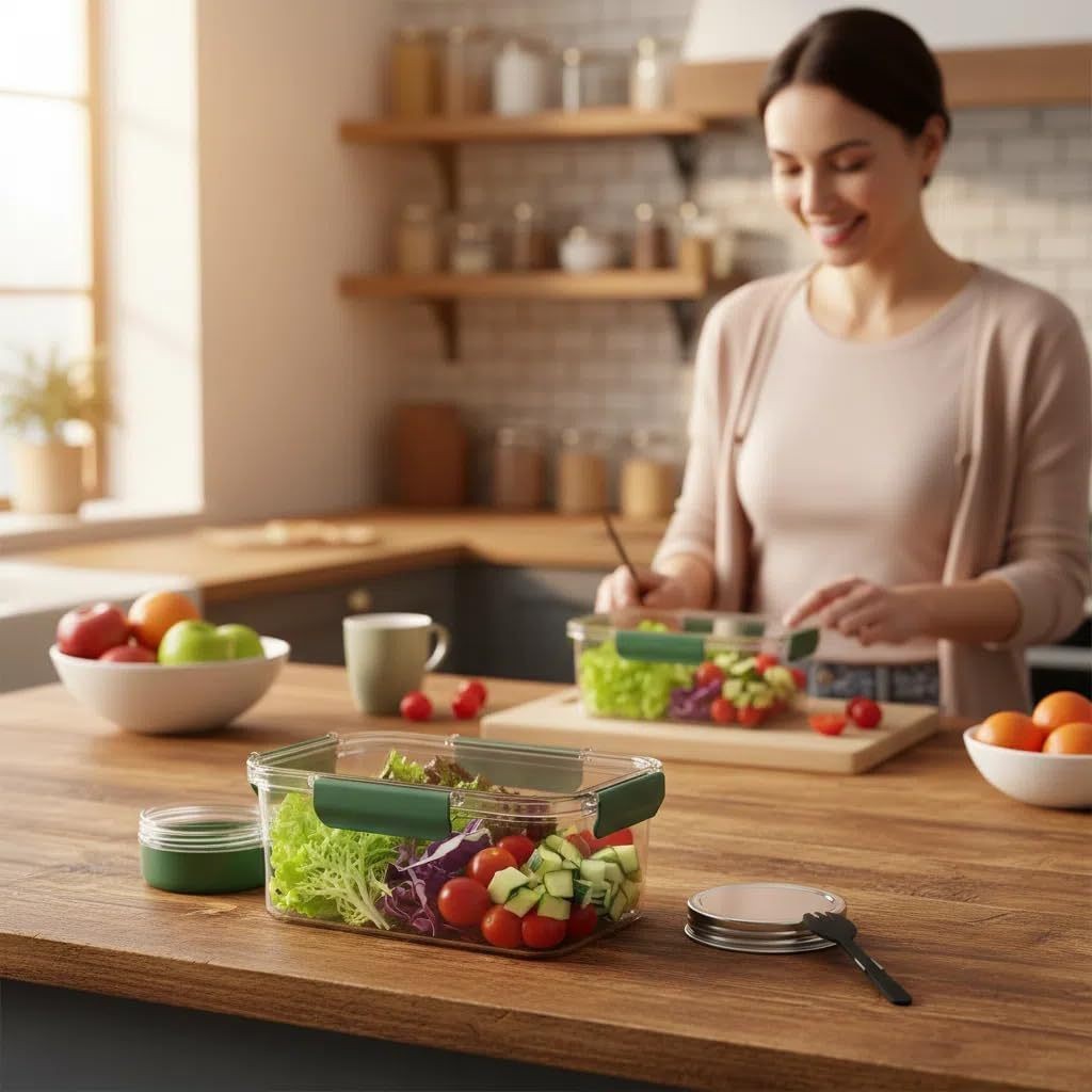 Pot à dosettes solaire, conten - Meal Prep Jar Salad avis et prix